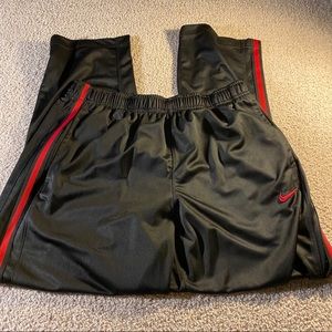 Mens black and red nike sweat pants size XL